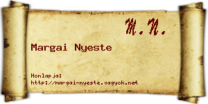 Margai Nyeste névjegykártya